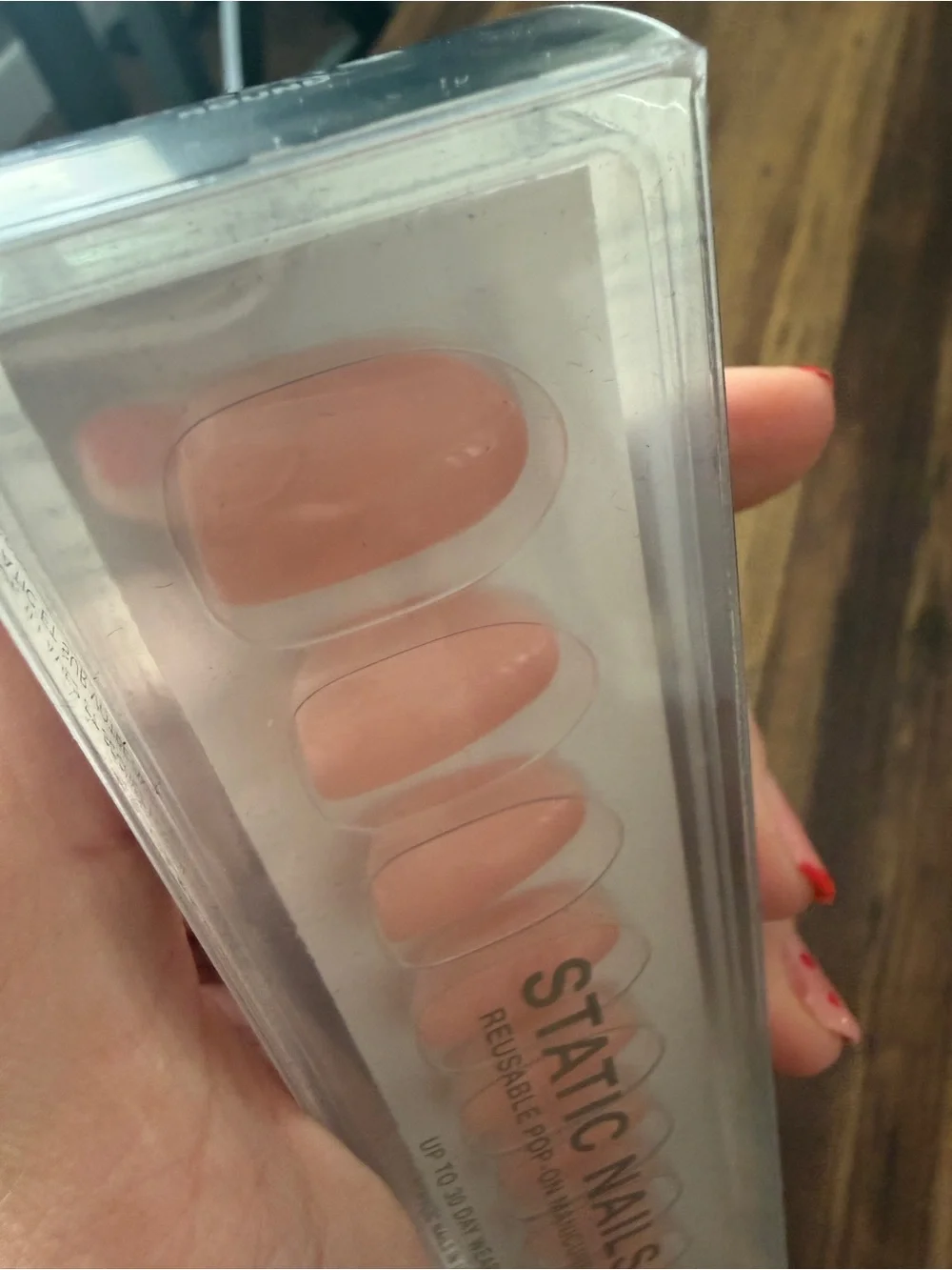 STATIC NAILS Reusable Press-On Nails — Soft Peach Pink Set